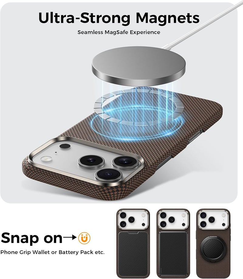 بينكس جراب Benks Armortint Premium لهاتف iPhone 17 Pro Max، متوافق مع زر التحكم بالكاميرا، ومتوافق مع MagSafe، جراب حماية عسكري مصنوع من ألياف كيفلر من دوبونت - Image 4